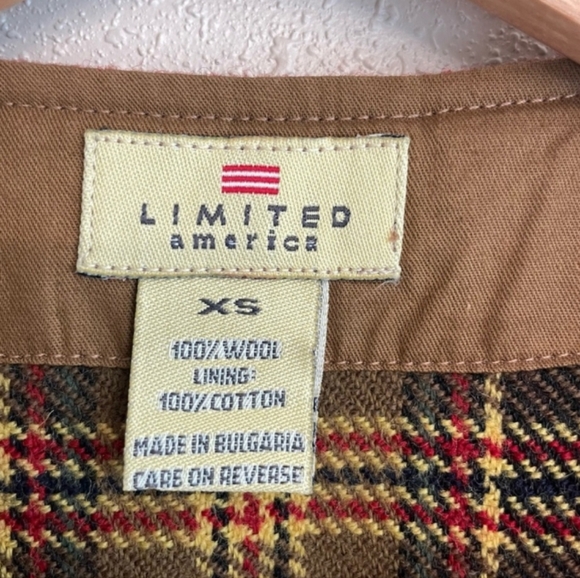 LIMITED America Wool Plaid and Leather Vest - Picture 3 of 11